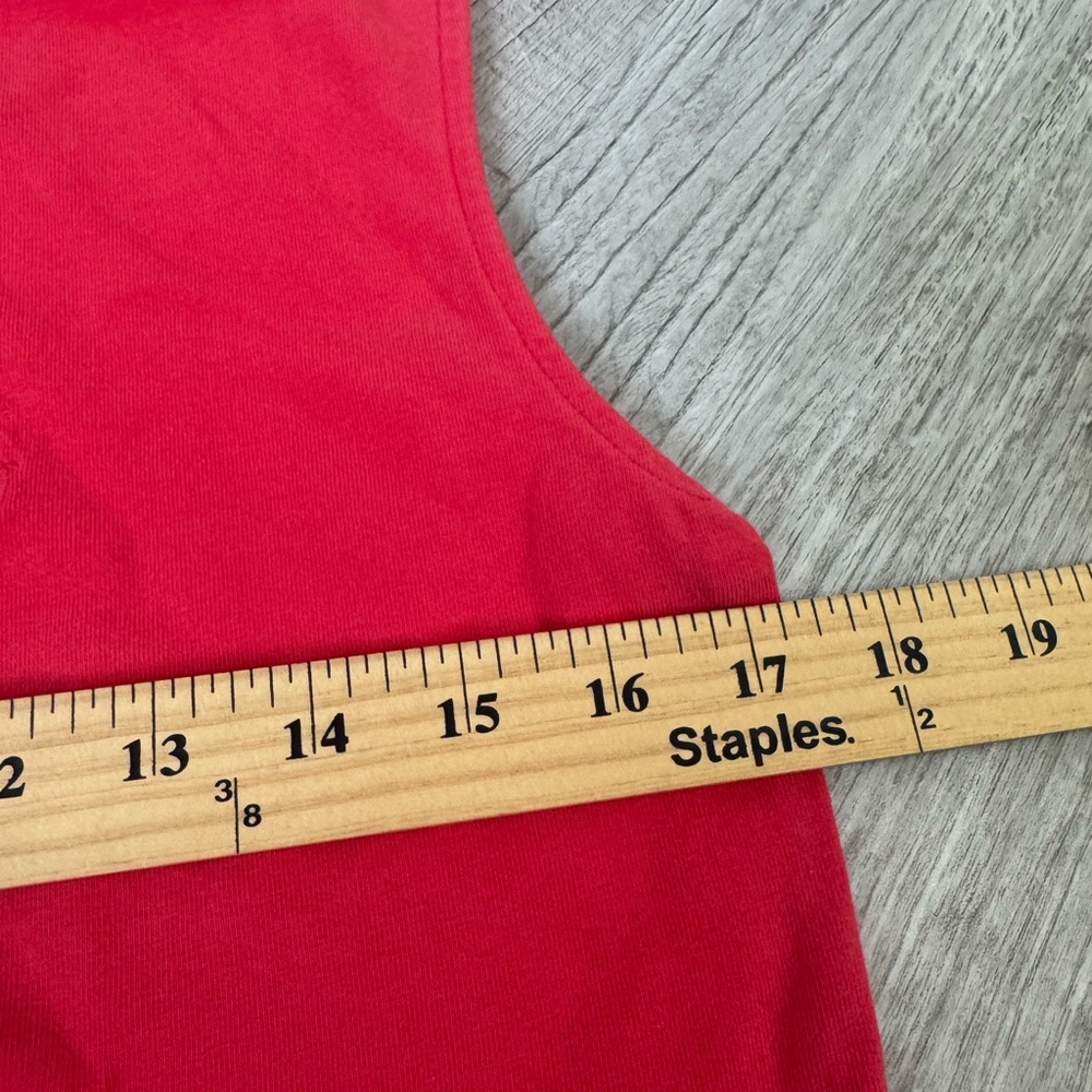 Ralph Lauren Sport Women’s Large Coral Sleeveless Tank Top Stretch Cotton Logo - Picture 5 of 6